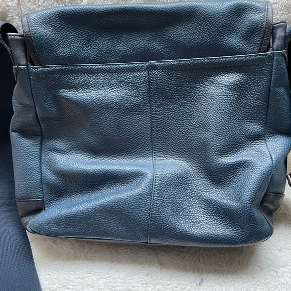 Coach Camden Blue Leather Crossbody Laptop Messenger Map Bag - Picture 6 of 15